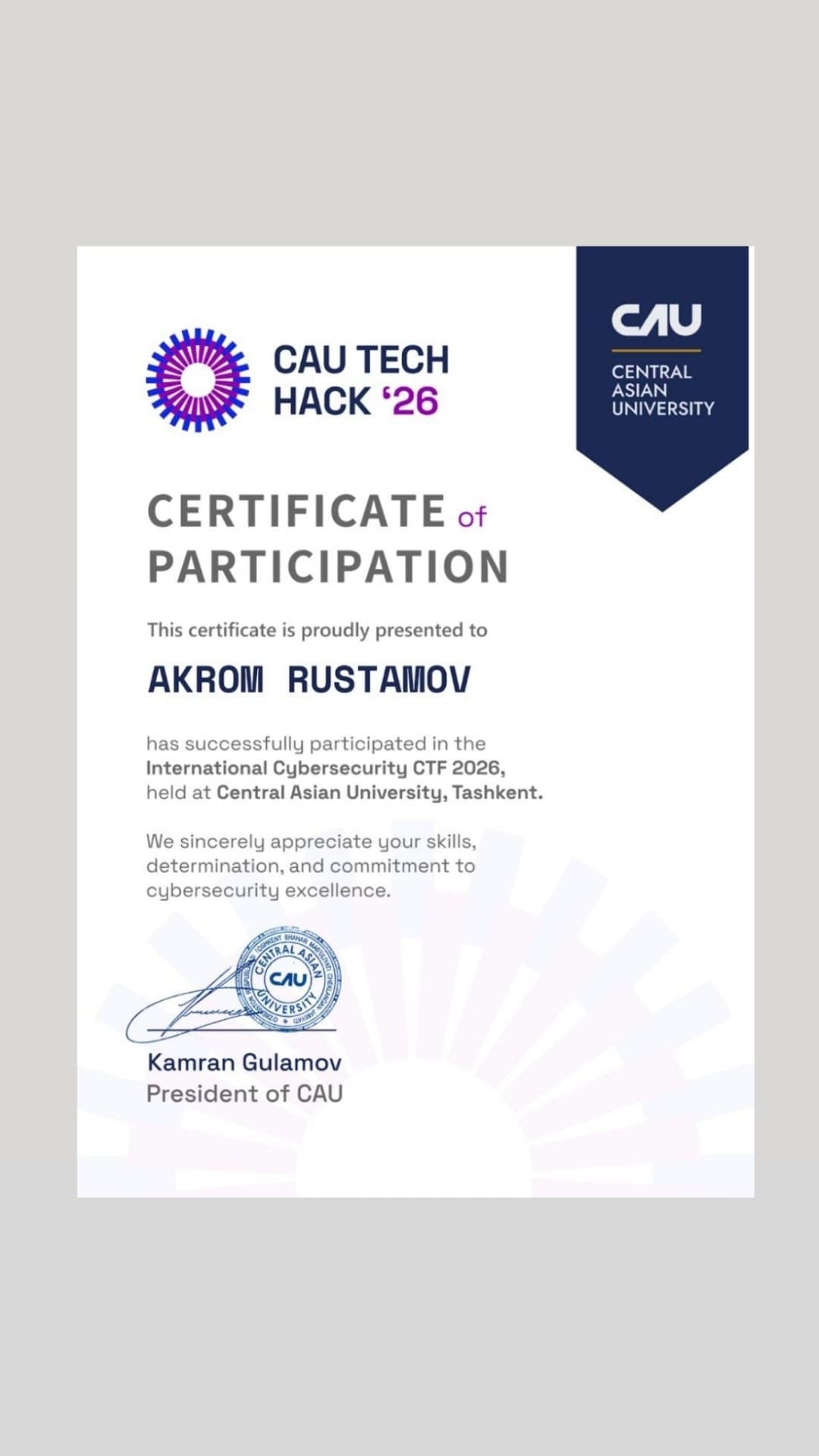 International Cybersecurity CTF 2026
